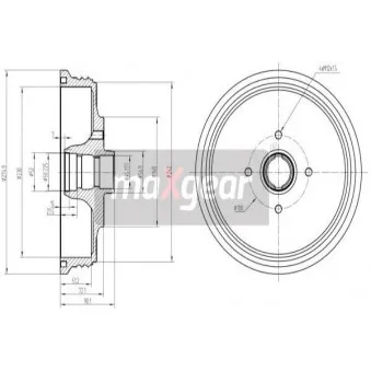 Tambour de frein MAXGEAR 19-2425
