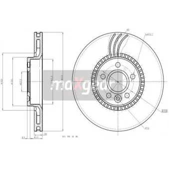 Jeu de 2 disques de frein avant MAXGEAR 19-2429