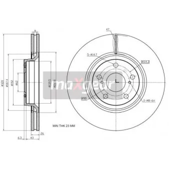 Jeu de 2 disques de frein avant MAXGEAR 19-2433
