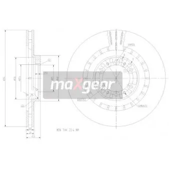 Jeu de 2 disques de frein avant MAXGEAR 19-2446