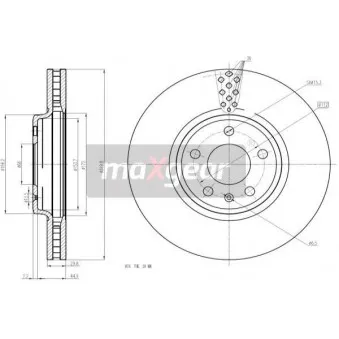 Jeu de 2 disques de frein avant MAXGEAR 19-2447