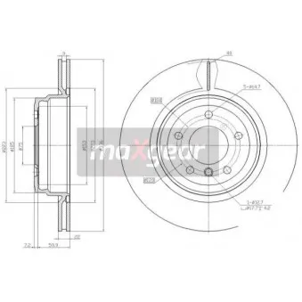 Disque de frein arrière droit MAXGEAR 19-2455