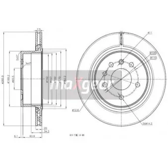 Jeu de 2 disques de frein arrière MAXGEAR 19-2472