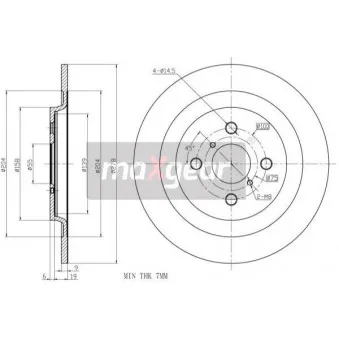 Jeu de 2 disques de frein arrière MAXGEAR 19-2477