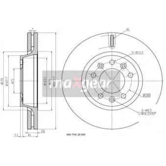 Jeu de 2 disques de frein avant MAXGEAR 19-2490