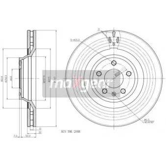 Jeu de 2 disques de frein avant MAXGEAR 19-2492
