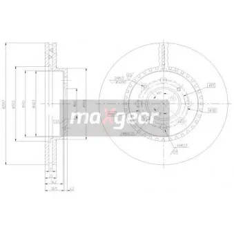 Jeu de 2 disques de frein avant MAXGEAR 19-2498