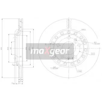 Jeu de 2 disques de frein arrière MAXGEAR 19-2512