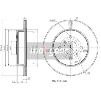 Jeu de 2 disques de frein avant MAXGEAR 19-2528