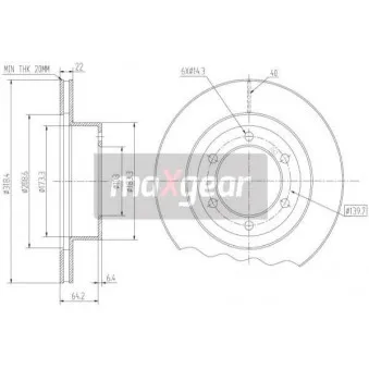 Jeu de 2 disques de frein avant MAXGEAR 19-2549