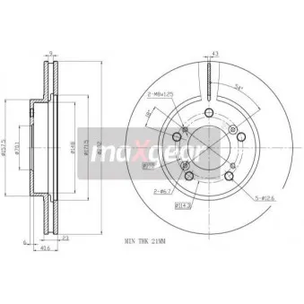Jeu de 2 disques de frein avant MAXGEAR 19-2554