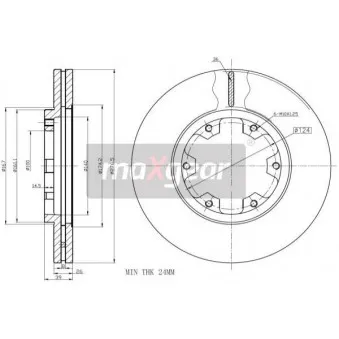 Jeu de 2 disques de frein avant MAXGEAR 19-2569