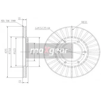 Jeu de 2 disques de frein avant MAXGEAR 19-2608