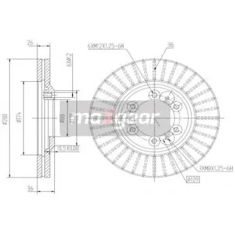 Jeu de 2 disques de frein avant MAXGEAR 19-2649
