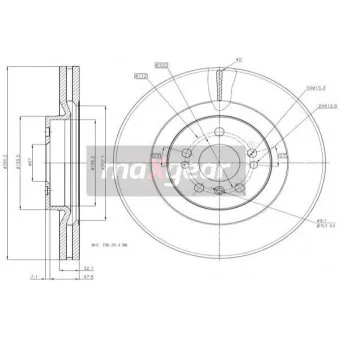 Jeu de 2 disques de frein avant MAXGEAR 19-2690