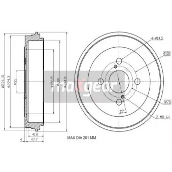 Tambour de frein MAXGEAR 19-2857