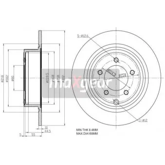 Jeu de 2 disques de frein arrière MAXGEAR 19-2858