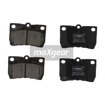 Jeu de 4 plaquettes de frein arrière MAXGEAR 19-2893
