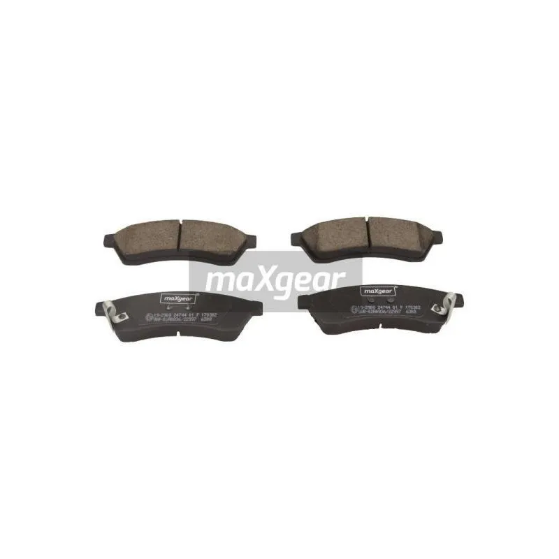 Jeu de 4 plaquettes de frein arrière MAXGEAR 19-2908