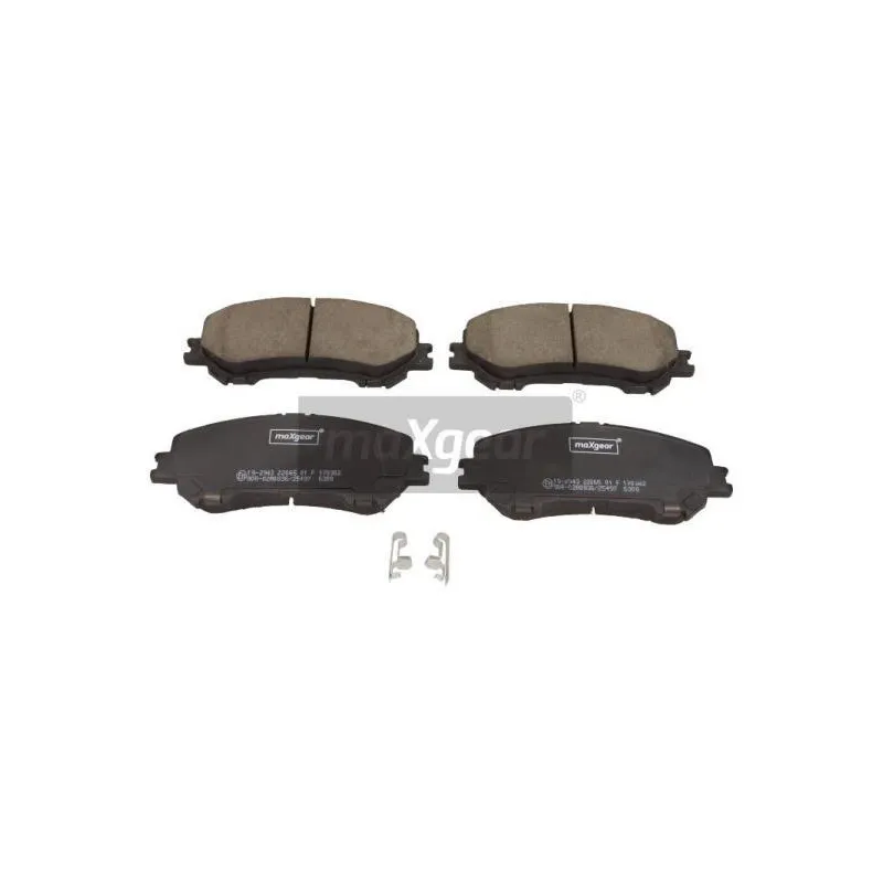 Jeu de 4 plaquettes de frein avant MAXGEAR 19-2943