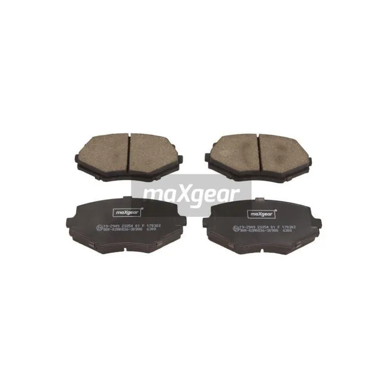 Jeu de 4 plaquettes de frein avant MAXGEAR 19-2949