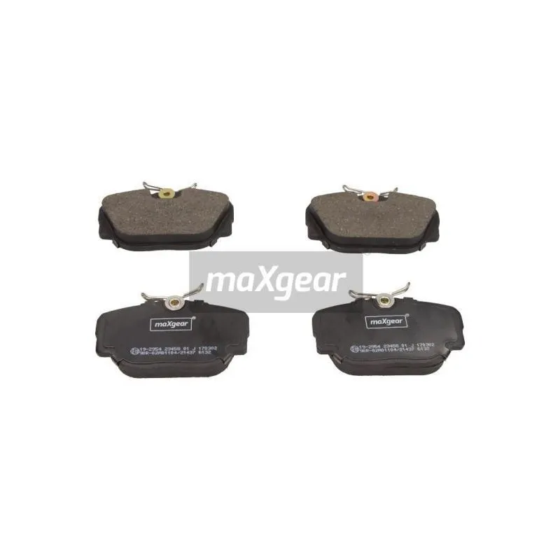 Jeu de 4 plaquettes de frein arrière MAXGEAR 19-2954