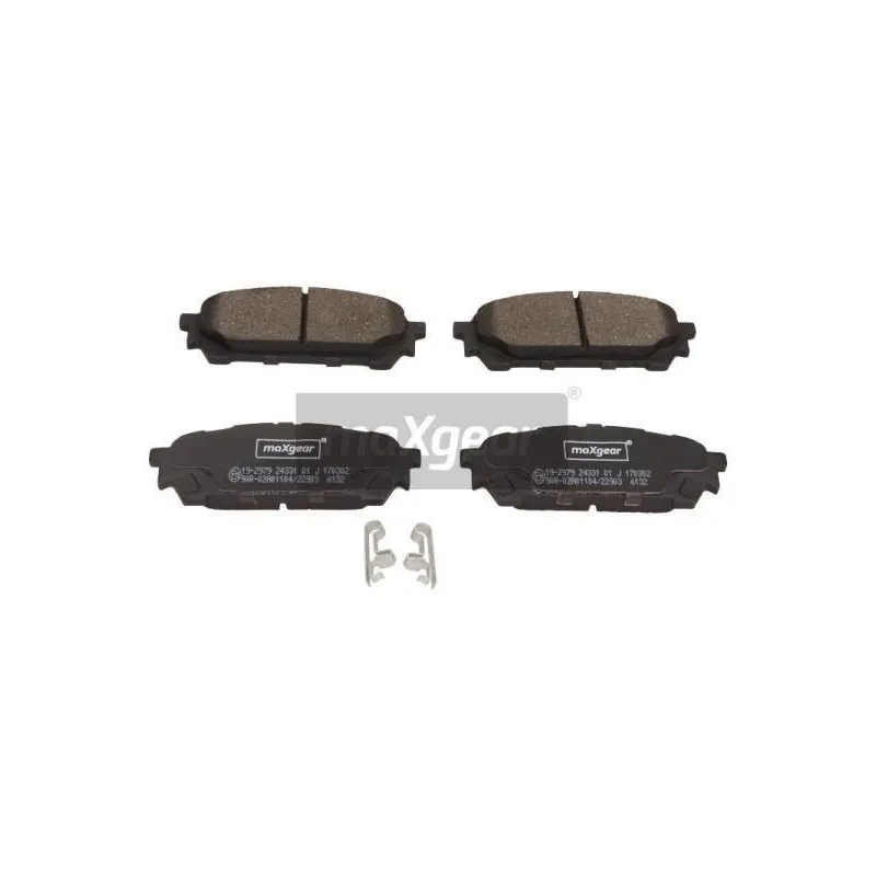 Jeu de 4 plaquettes de frein arrière MAXGEAR 19-2979