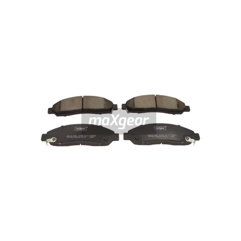 Jeu de 4 plaquettes de frein arrière MAXGEAR 19-2981