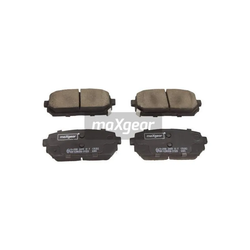 Jeu de 4 plaquettes de frein arrière MAXGEAR 19-2990