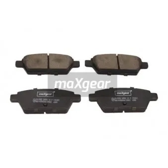 Jeu de 4 plaquettes de frein arrière MAXGEAR 19-2992