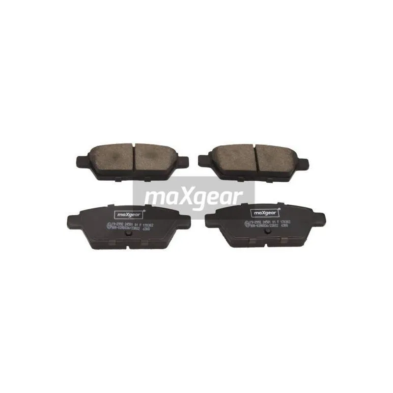 Jeu de 4 plaquettes de frein arrière MAXGEAR 19-2992