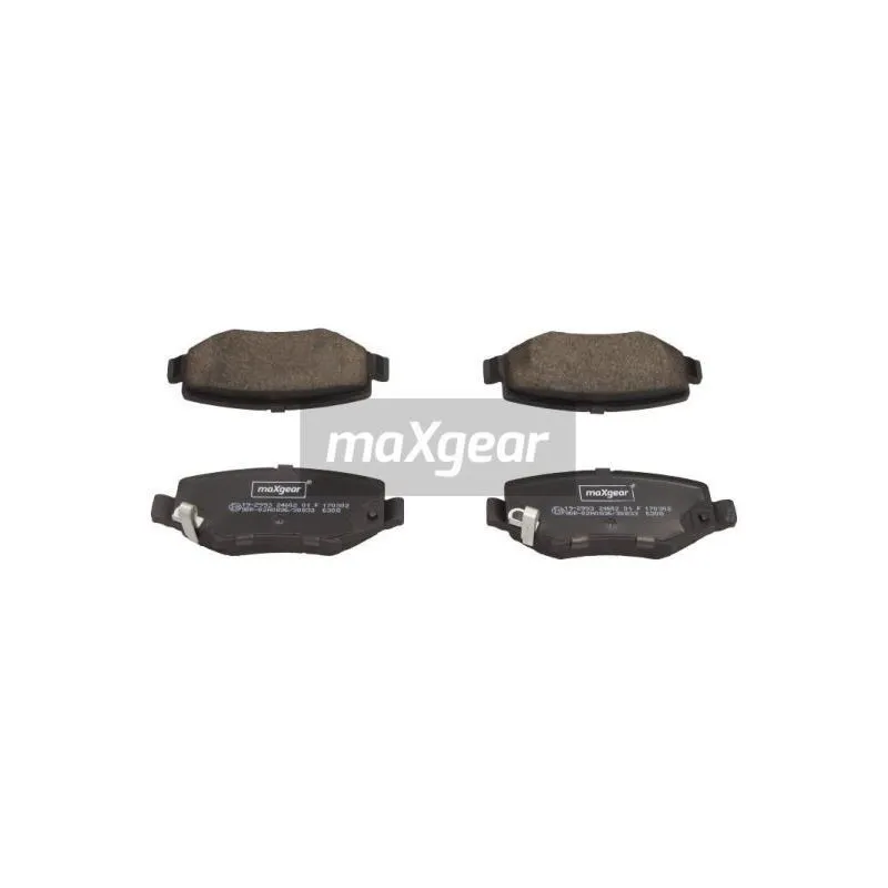 Jeu de 4 plaquettes de frein arrière MAXGEAR 19-2993