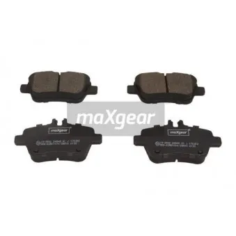 Jeu de 4 plaquettes de frein arrière MAXGEAR 19-3002