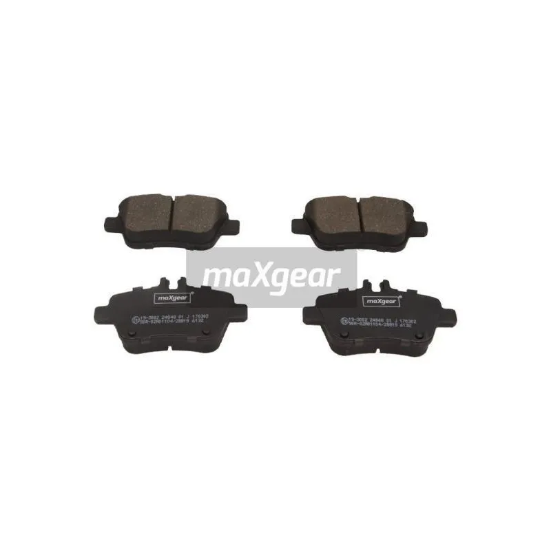 Jeu de 4 plaquettes de frein arrière MAXGEAR 19-3002