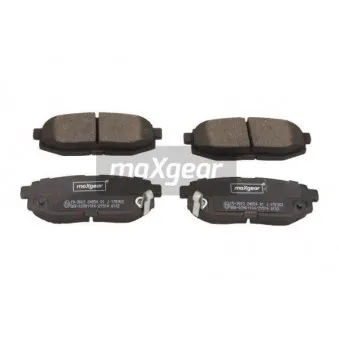 Jeu de 4 plaquettes de frein arrière MAXGEAR 19-3003