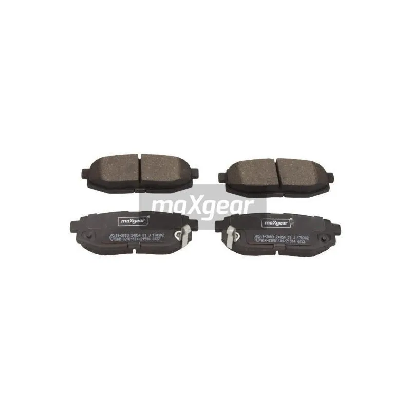 Jeu de 4 plaquettes de frein arrière MAXGEAR 19-3003