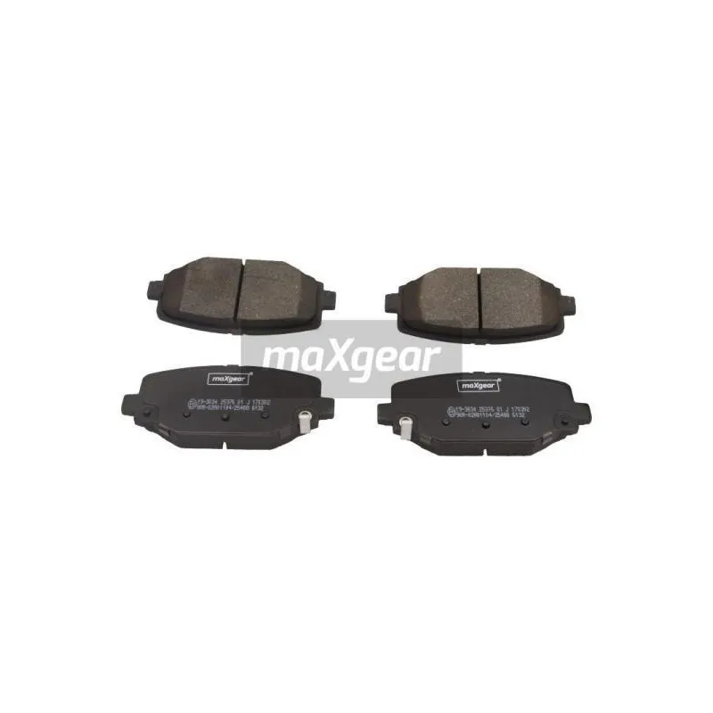 Jeu de 4 plaquettes de frein arrière MAXGEAR 19-3034