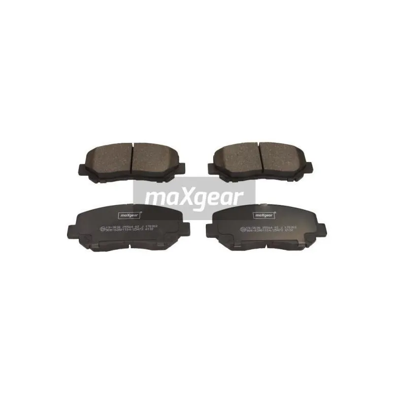 Jeu de 4 plaquettes de frein avant MAXGEAR 19-3038