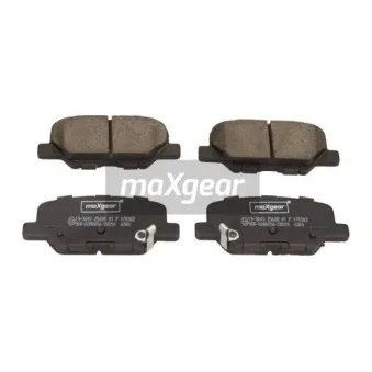Jeu de 4 plaquettes de frein arrière MAXGEAR 19-3043