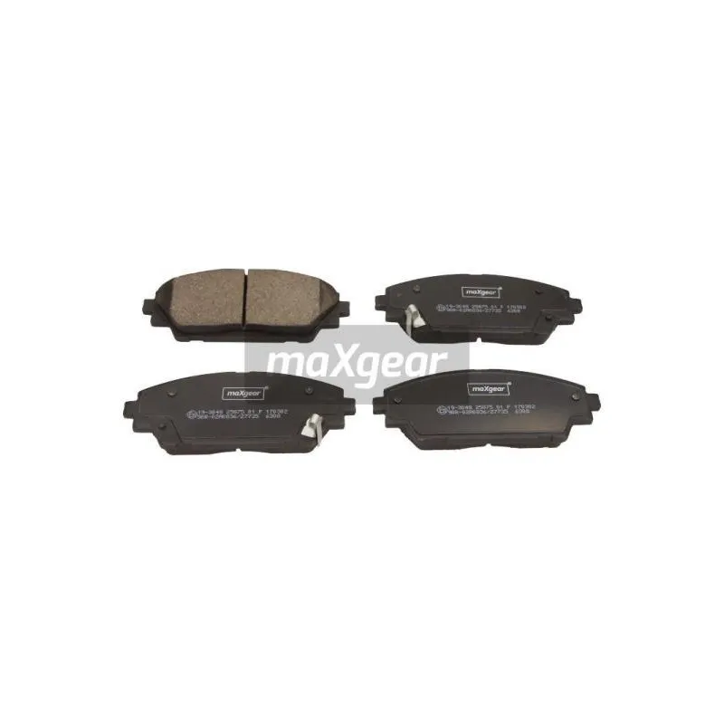 Jeu de 4 plaquettes de frein avant MAXGEAR 19-3048