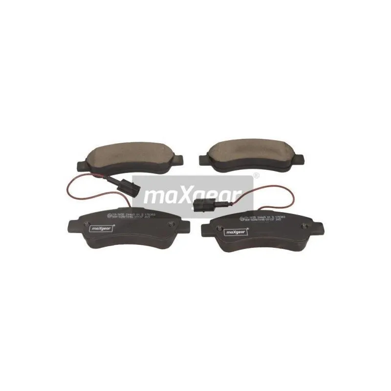 Jeu de 4 plaquettes de frein arrière MAXGEAR 19-3055