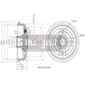 Tambour de frein MAXGEAR 19-3195