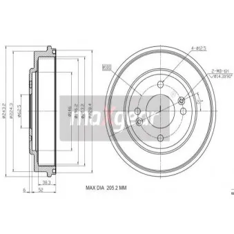 Tambour de frein MAXGEAR 19-3201