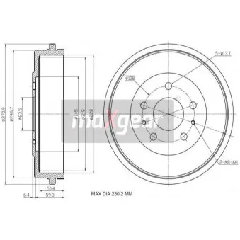 Tambour de frein MAXGEAR 19-3205