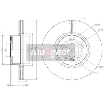 Jeu de 2 disques de frein avant MAXGEAR 19-3207