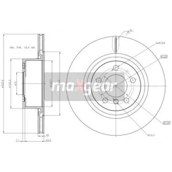 Jeu de 2 disques de frein arrière MAXGEAR 19-3208