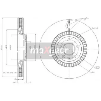 Jeu de 2 disques de frein avant MAXGEAR 19-3210