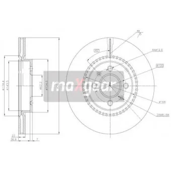 Jeu de 2 disques de frein avant MAXGEAR