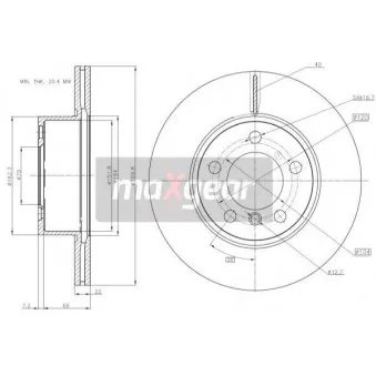 Jeu de 2 disques de frein avant MAXGEAR 19-3213