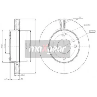 Jeu de 2 disques de frein avant MAXGEAR 19-3217